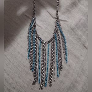 Blue and Silver Paparazzi Necklace